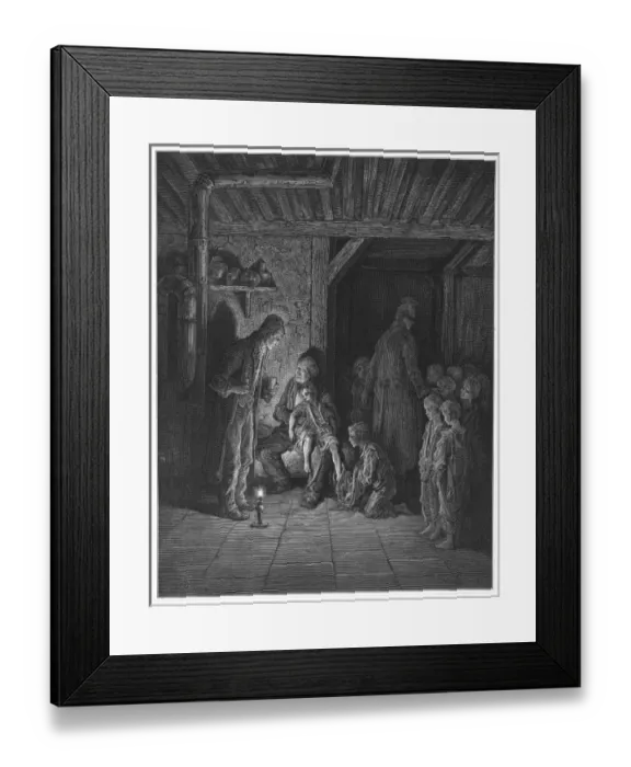 Framed Print : Street Arabs / Dore 1870 Framed Print : Street Arabs / Dore 1870