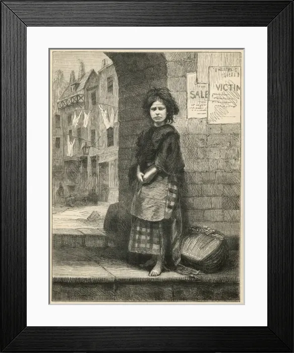 Framed Print : Street Arab / Mary 1882 Framed Print : Street Arab / Mary 1882