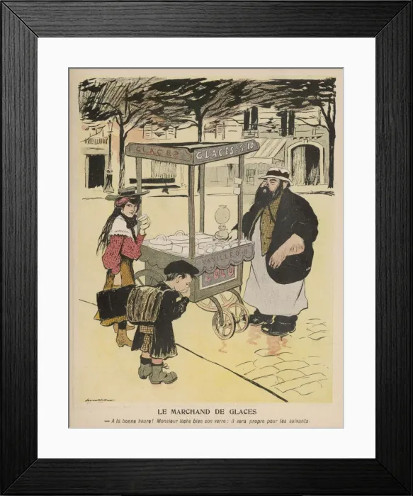 Framed Print : Paris Ice Cream Seller Framed Print : Paris Ice Cream Seller