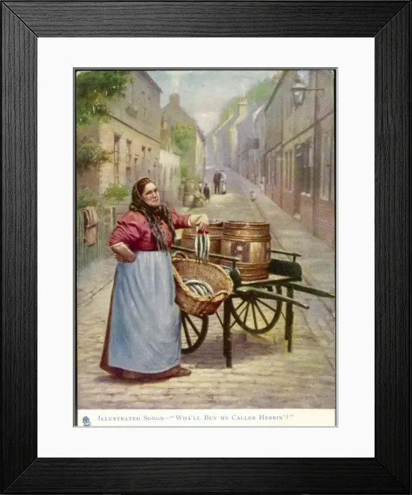 Framed Print : Herring Seller / 1904 Framed Print : Herring Seller / 1904