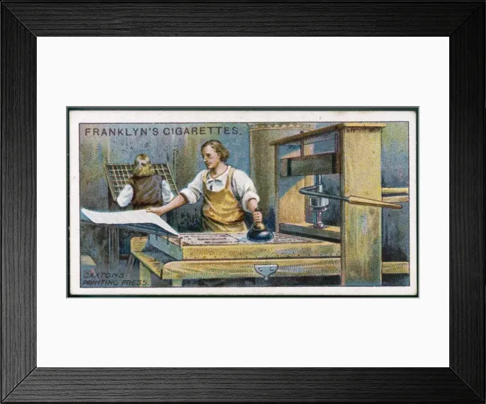 Framed Print : Caxtons Press (Cig Card Framed Print : Caxtons Press (Cig Card