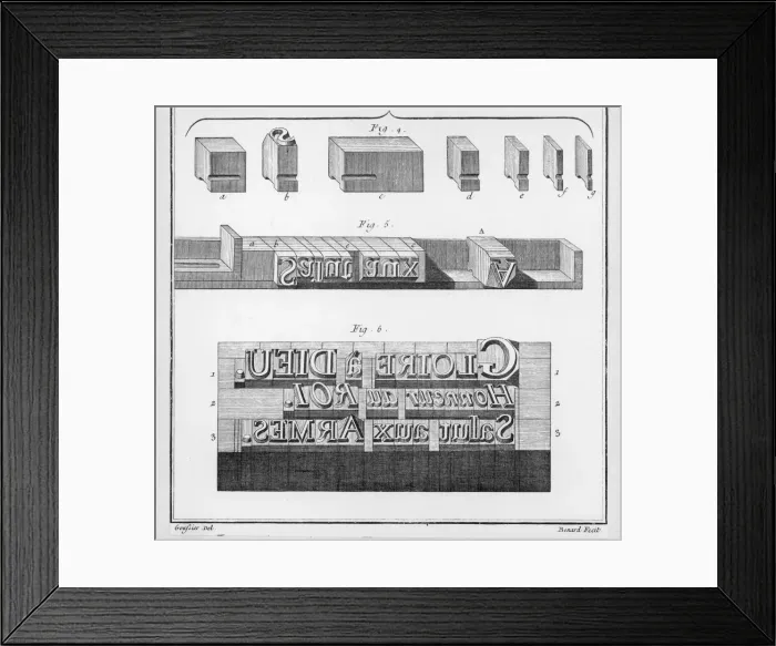 Framed Print : Printing Blocks 1760S Framed Print : Printing Blocks 1760S