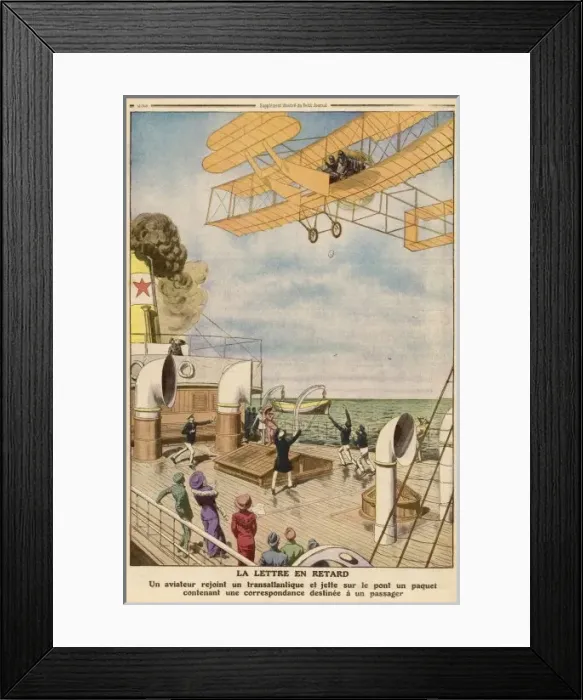 Framed Print : Letter Flown to Liner Framed Print : Letter Flown to Liner