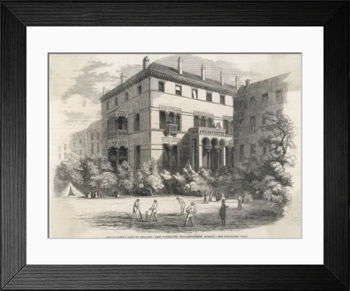 Framed Print : Kildare Street Club 1861 Framed Print : Kildare Street Club 1861