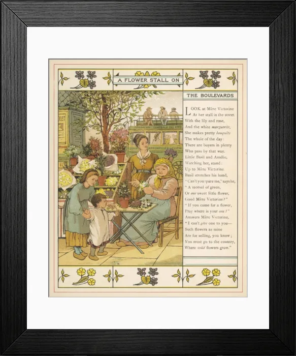 Framed Print : Parisian Flower Seller Framed Print : Parisian Flower Seller