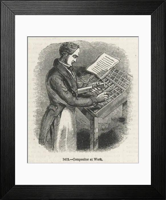 Framed Print : Compositor at Wors Framed Print : Compositor at Wors