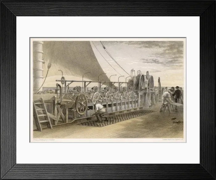 Framed Print : Gt Eastern Paying Out Framed Print : Gt Eastern Paying Out
