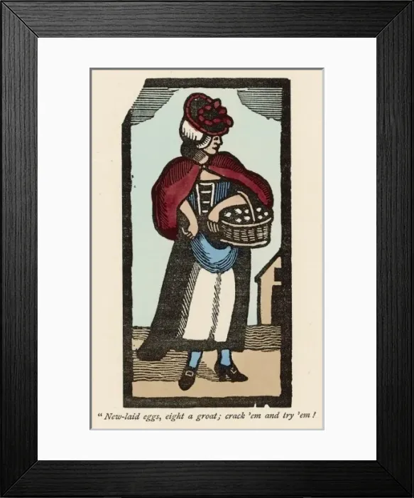 Framed Print : London Eggs Seller Framed Print : London Eggs Seller