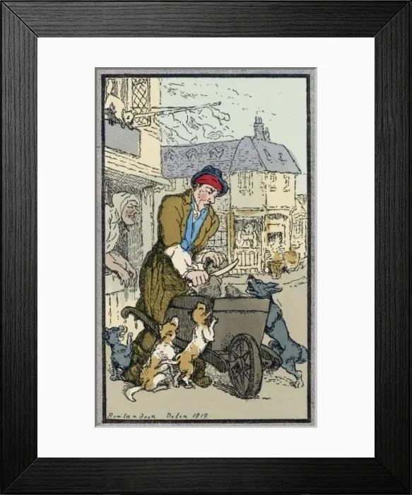 Framed Print : Cat & Dog Meat Man Framed Print : Cat & Dog Meat Man