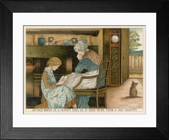 Framed Print : Granddaughter Reads Out Framed Print : Granddaughter Reads Out