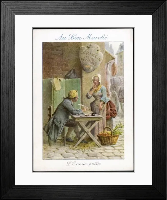 Framed Print : Public Letter Writer Framed Print : Public Letter Writer