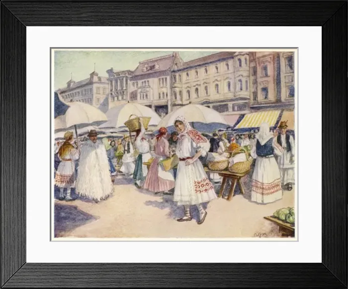 Framed Print : Croatia / Zagreb 1928 Framed Print : Croatia / Zagreb 1928
