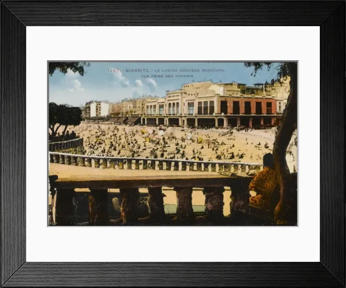 Framed Print : Biarritz / Beach / Casino Framed Print : Biarritz / Beach / Casino