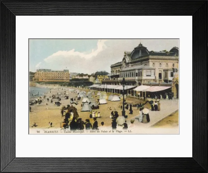 Framed Print : Biarritz / Beach / Casino Framed Print : Biarritz / Beach / Casino