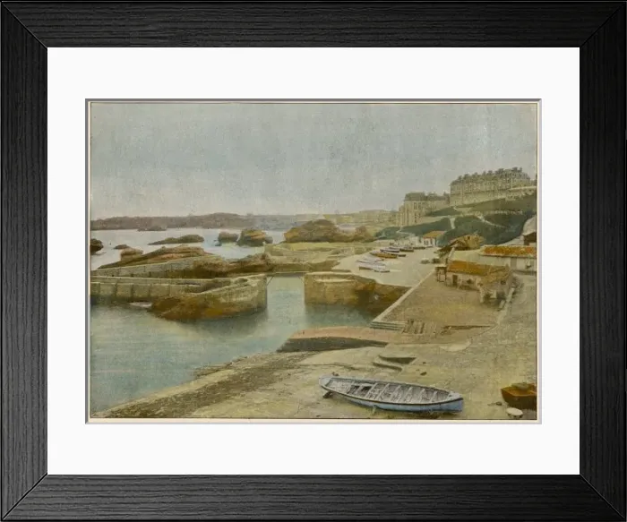 Framed Print : Biarritz / Port-Vieux 1900 Framed Print : Biarritz / Port-Vieux 1900