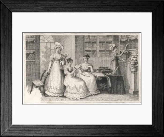 Framed Print : Ladies in a Library Framed Print : Ladies in a Library