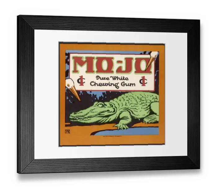 Framed Print : Advert / Chewing Gum Croc Framed Print : Advert / Chewing Gum Croc
