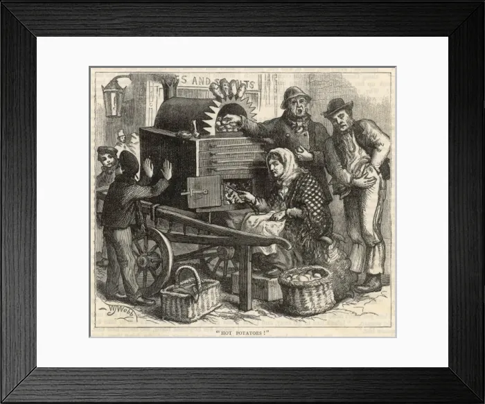 Framed Print : Selling Hot Potatoes Framed Print : Selling Hot Potatoes