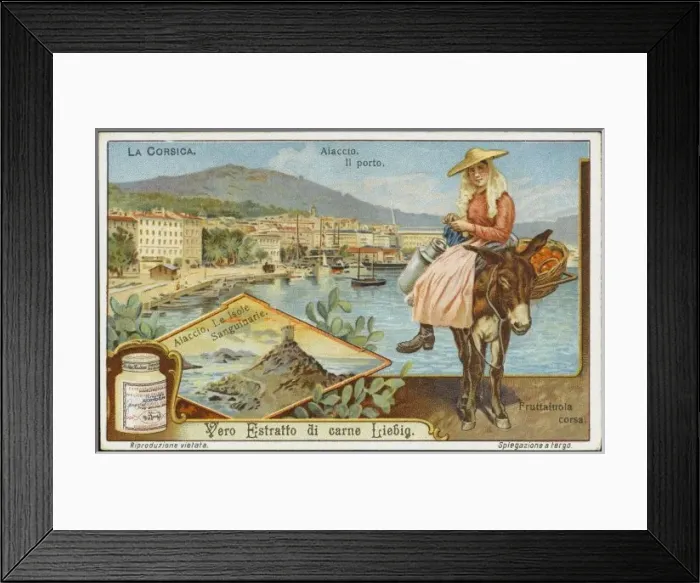 Framed Print : Corsica / Ajaccio / Liebig Framed Print : Corsica / Ajaccio / Liebig