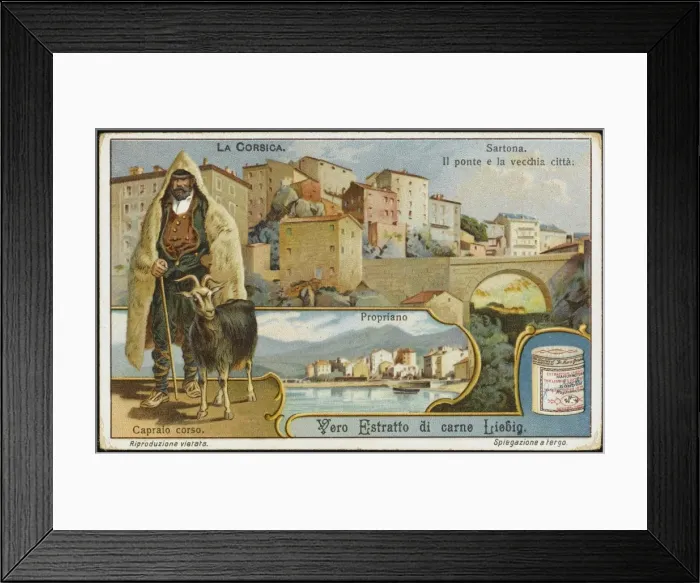 Framed Print : Corsica / Sartona / Liebig Framed Print : Corsica / Sartona / Liebig
