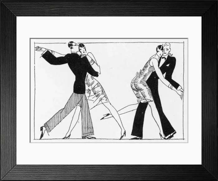 Framed Print : Two French Couples 1927 Framed Print : Two French Couples 1927