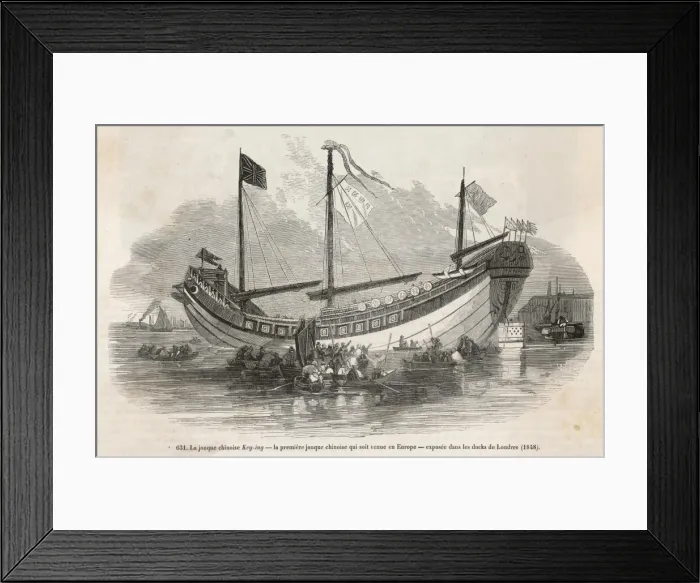 Framed Print : Chinese Junk in Thames Framed Print : Chinese Junk in Thames