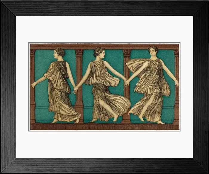 Framed Print : Three Greek Dancers Framed Print : Three Greek Dancers