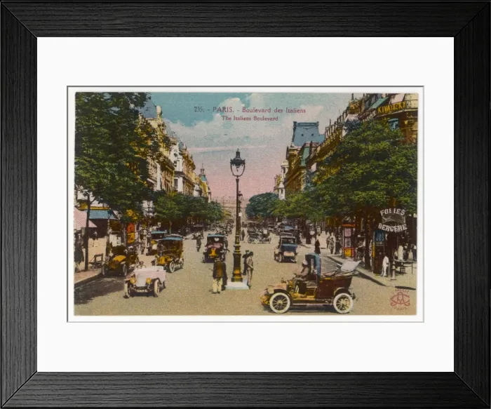 Framed Print : Paris / Boulevard Italiens Framed Print : Paris / Boulevard Italiens