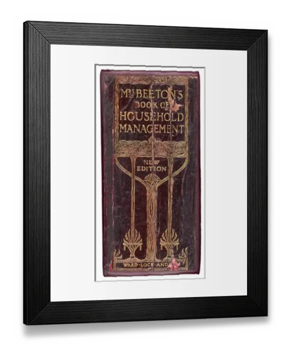 Framed Print : MRS BEETONs SPINE 1907 Framed Print : MRS BEETONs SPINE 1907