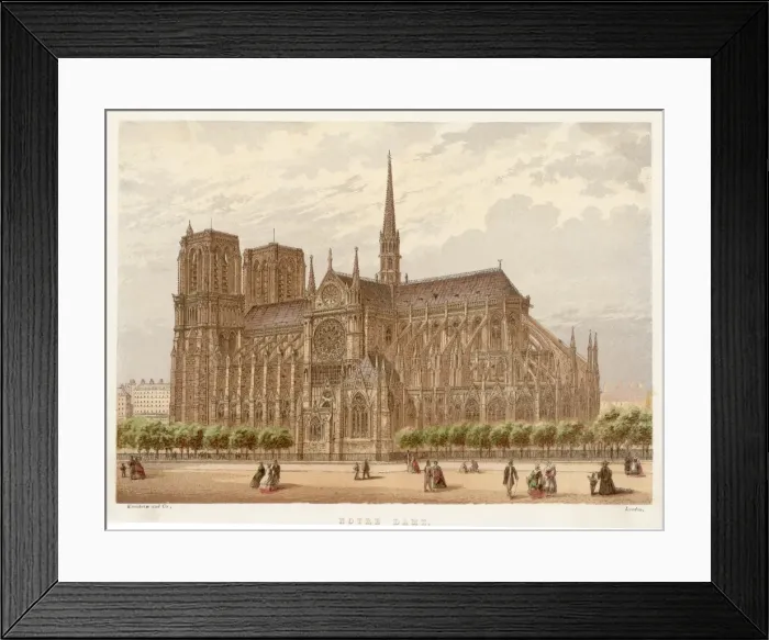 Framed Print : Paris / Notre Dame C1870 Framed Print : Paris / Notre Dame C1870