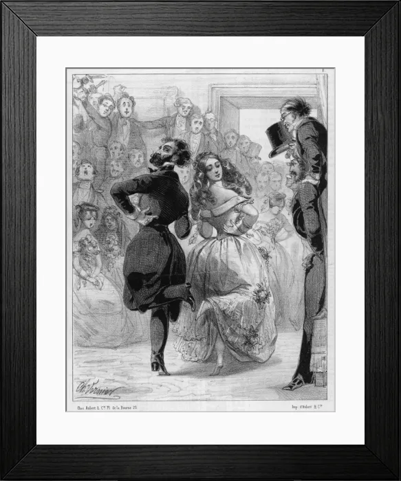 Framed Print : Polka Mania, 1844 Framed Print : Polka Mania, 1844