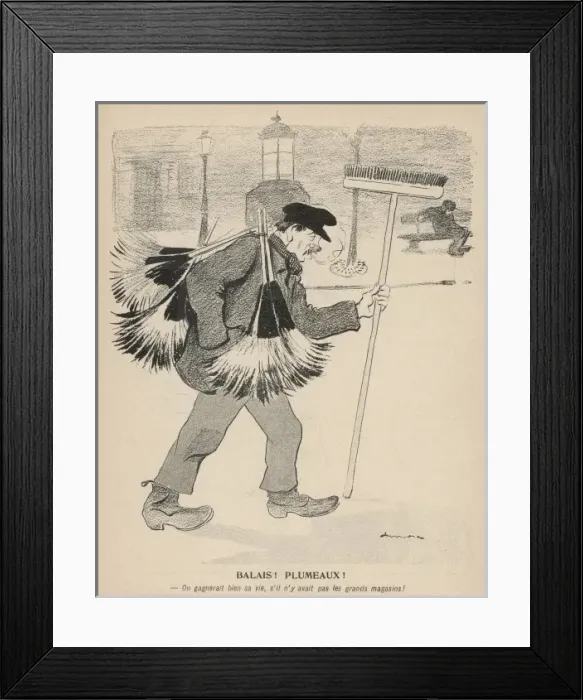 Framed Print : Parisian Broom Seller Framed Print : Parisian Broom Seller