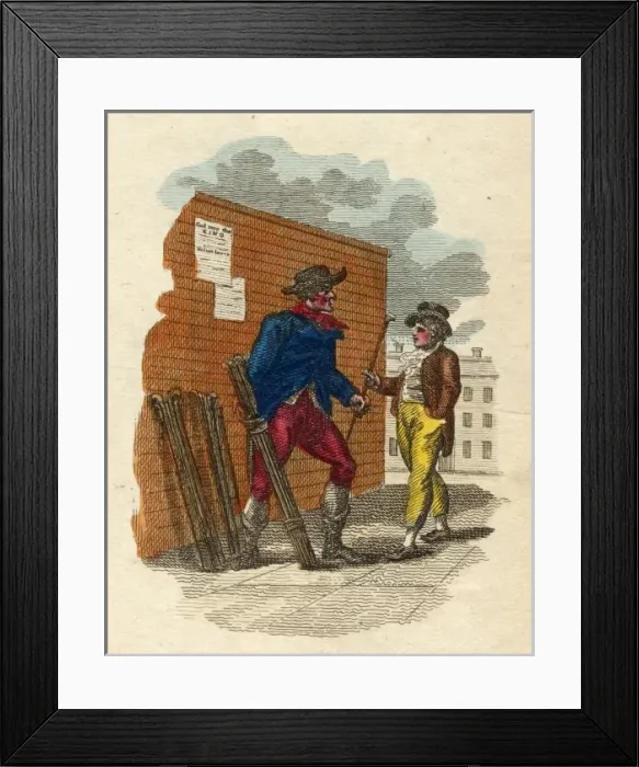 Framed Print : Cane Seller 1804 Framed Print : Cane Seller 1804