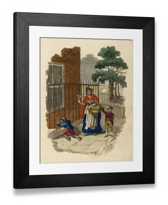 Framed Print : Female Match Seller / 1804 Framed Print : Female Match Seller / 1804