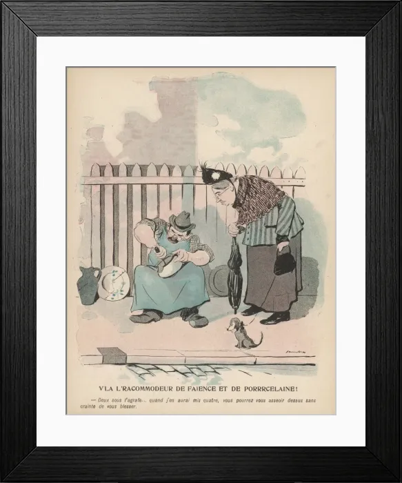 Framed Print : Paris Street Repairman Framed Print : Paris Street Repairman