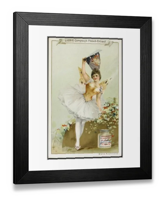 Framed Print : Winged Ballerina + Fan Framed Print : Winged Ballerina + Fan