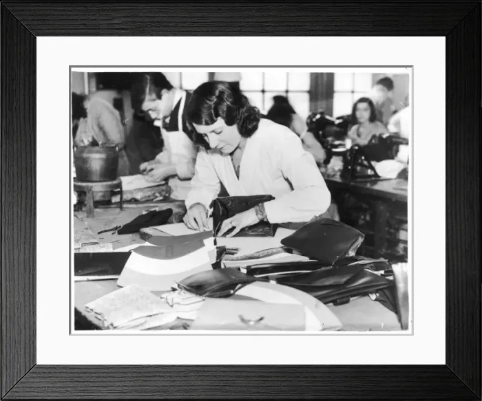 Framed Print : Handbag Manufacture Framed Print : Handbag Manufacture