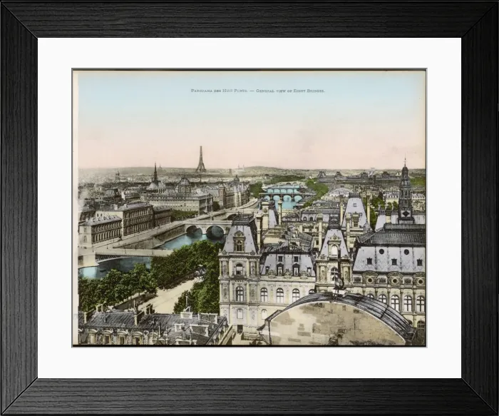 Framed Print : Paris / Eight Bridges 1905 Framed Print : Paris / Eight Bridges 1905