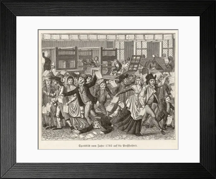 Framed Print : Press Freed 1793 Framed Print : Press Freed 1793