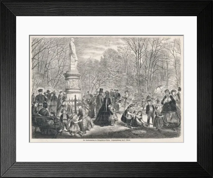 Framed Print : Berlin / Tiergarten 1867 Framed Print : Berlin / Tiergarten 1867