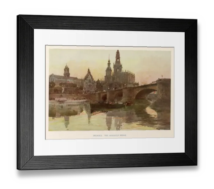 Framed Print : Dresden / Augustus Bridge Framed Print : Dresden / Augustus Bridge