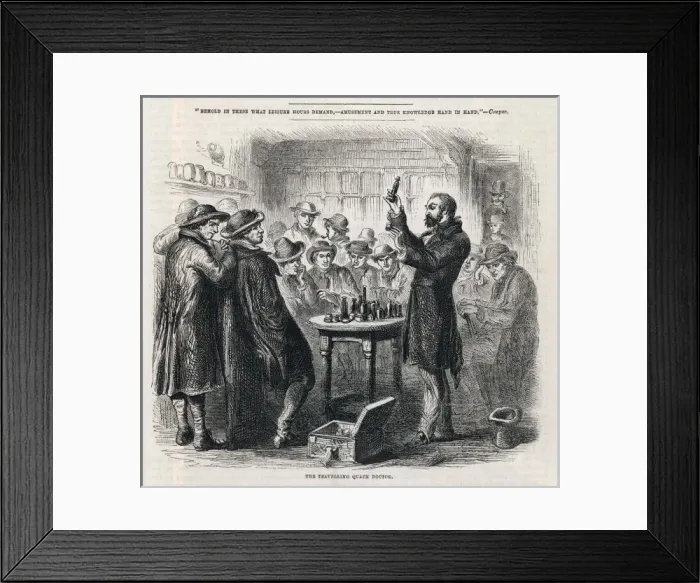 Framed Print : Quack Doctor / 1866 Framed Print : Quack Doctor / 1866