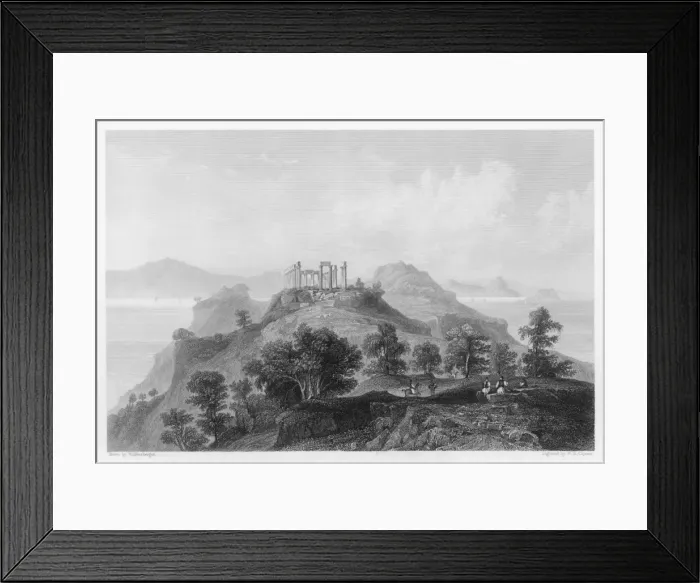Framed Print : Greece / Aegina 19C Eng Framed Print : Greece / Aegina 19C Eng