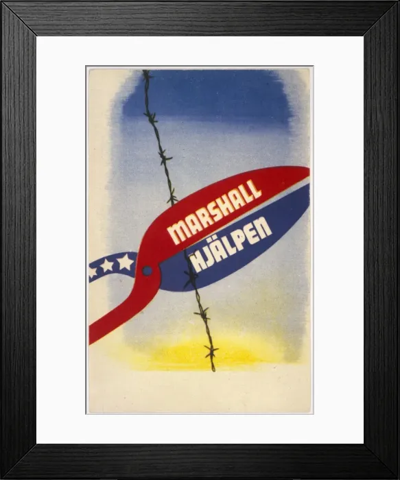 Framed Print : Marshall Plan, Postcard Framed Print : Marshall Plan, Postcard
