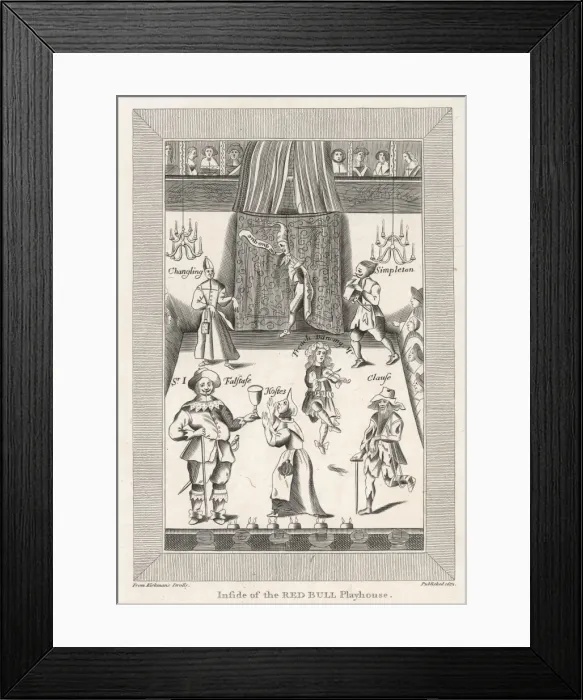 Framed Print : Red Bull Theatre / 1672 Framed Print : Red Bull Theatre / 1672