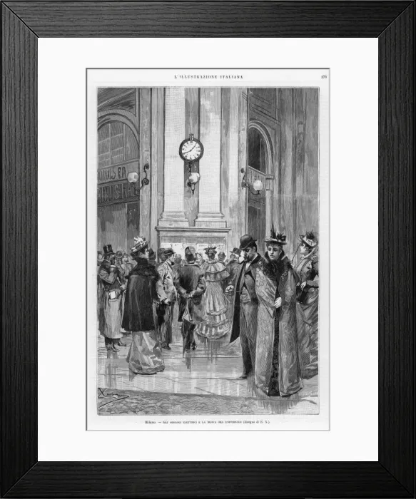 Framed Print : Milan Electric Clock Framed Print : Milan Electric Clock
