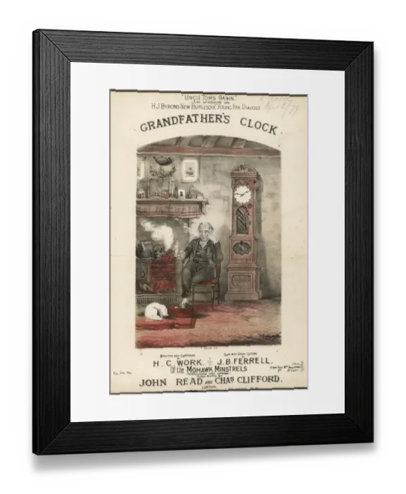 Framed Print : GRANDFATHERs CLOCK 1860 Framed Print : GRANDFATHERs CLOCK 1860