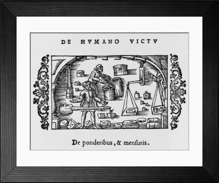 Framed Print : Weighing & Measuring Framed Print : Weighing & Measuring