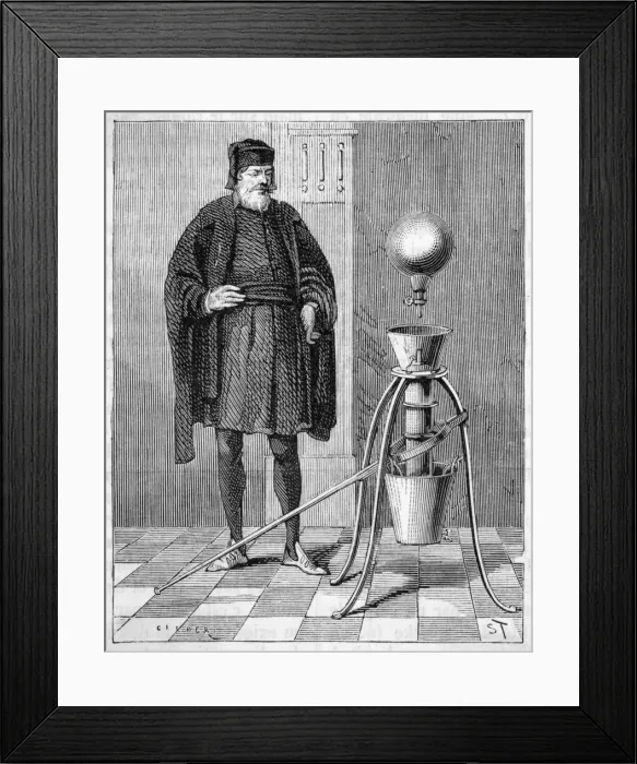 Framed Print : Guericke Pneumatic Pump Framed Print : Guericke Pneumatic Pump