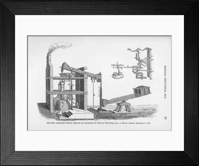 Framed Print : Newcomen Engine / 1775 Framed Print : Newcomen Engine / 1775